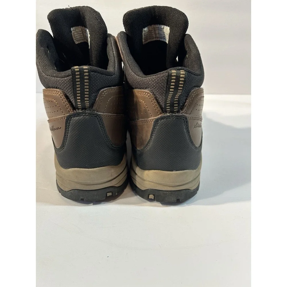 Eddie Bauer Waterproof Hiking Boots Men Size 10.5 Brown Leather Trail Outdoor